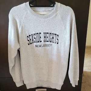 Seaside Heights Flecked Soft Gray Sweatshirt